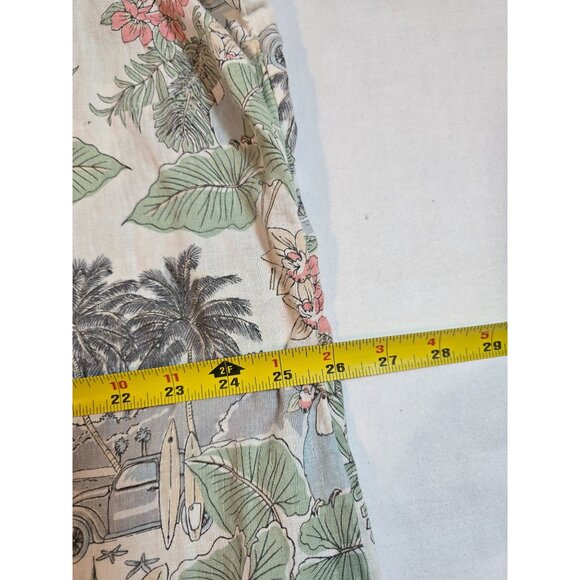 C&C California‎ Womens Tropical Print Sleeveless Linen Button-Down dress Size 3X - Picture 10 of 13